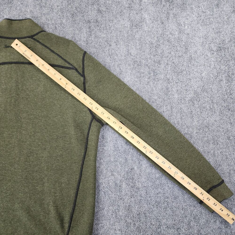 Tommy Bahama Sweater Mens XL Green Gray Flipsider 1/2 Zip Reversible Pullover - Picture 8 of 16